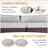Loveseat Patio Sofa With Square Coffee Table And Cushions-1406997874