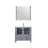 Volez 36 in W x 18.25 in D Single Bath Vanity, White Ceramic Top, 34 in Mirror and Chrome Faucet Set-51245001
