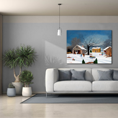 Epic Graffiti 'Smithy In Winter'  by C Munro Canvas Wall Art, 54" x 40"