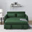 Canapé-lit convertible 55 po, causeuse en velours avec lit escamotable et 2 coussins-907351632