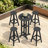 HDPE Outdoor Swivel Bar Stool & Round Table Set (3-Piece)-1990523002