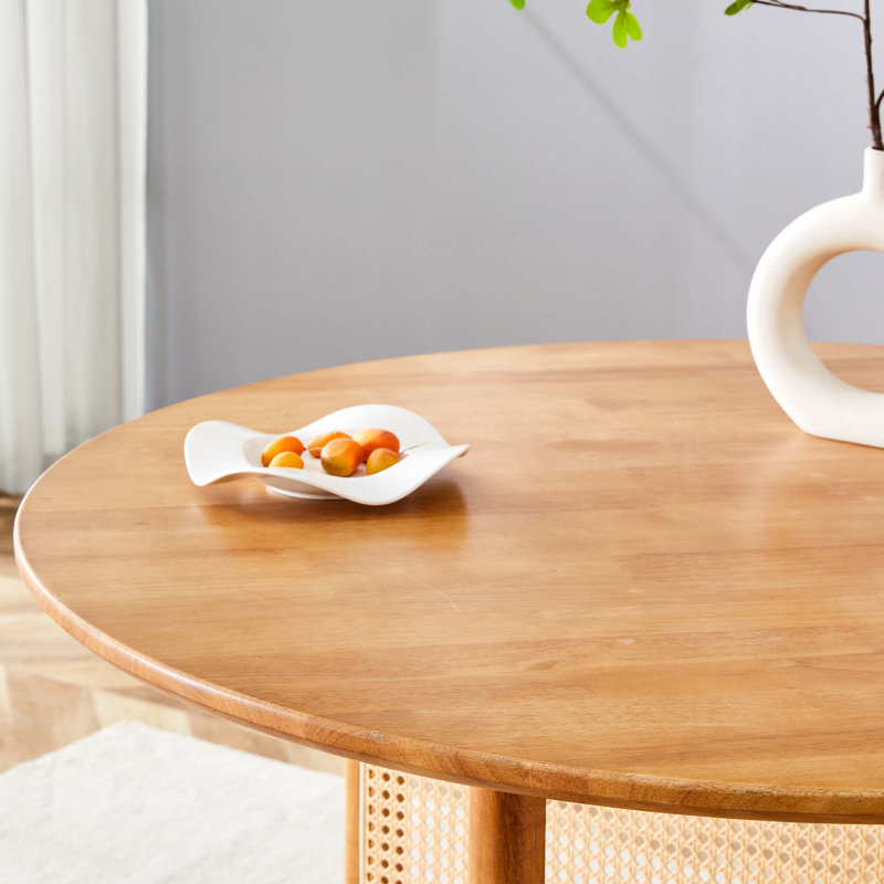 Caleia 42'' Round Dining Table Set, Natural, 5