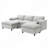 Modular Sectional Sofa With Storage Pockets, U Shaped Couch Set With Pillows, Comfy Sofa-255242225