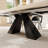 9 - Piece Marble Dining Table Set with 110” Rectangular Extendable Sintered Stone Top 8 Leather Chairs-983694610-984052870