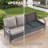 Wyland Industrial Style Premium Outdoor 3-Seat Rattan Sofa-620177363