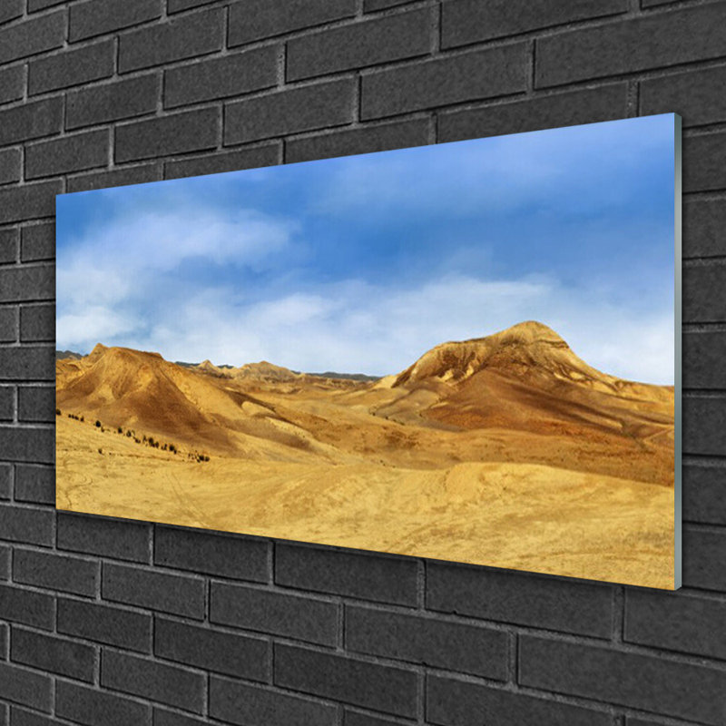 Desert Landscape 1 Piece Wall Art on Glass