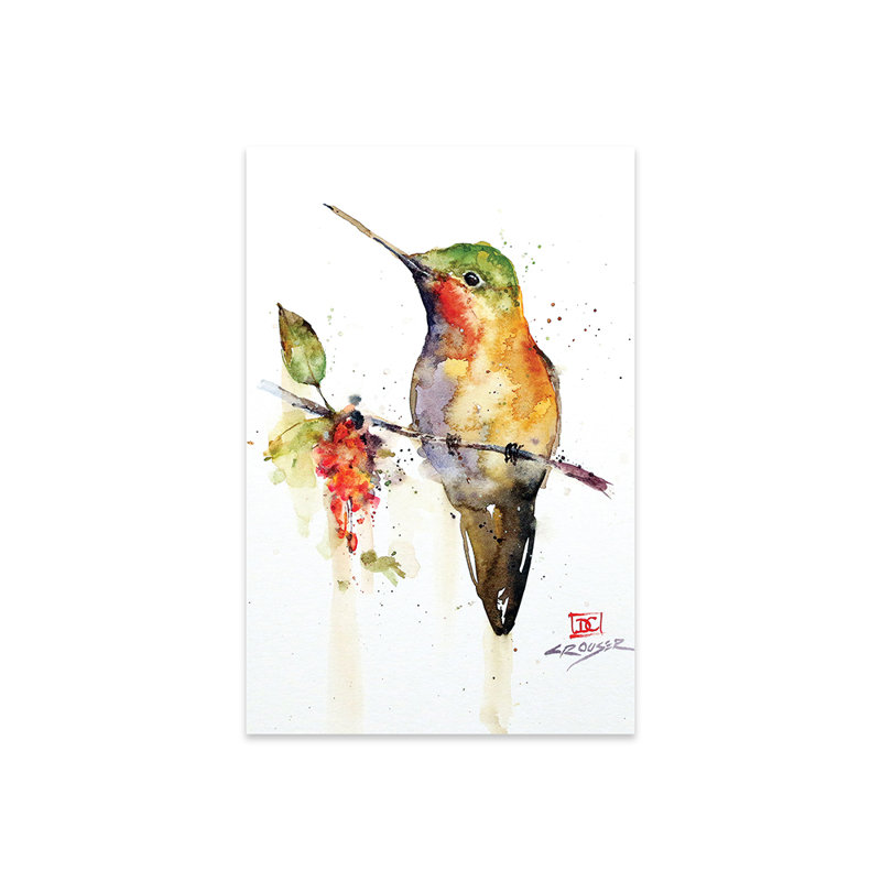 «Hummingbird on Branch» par Dean Crouser - impression non encadrée