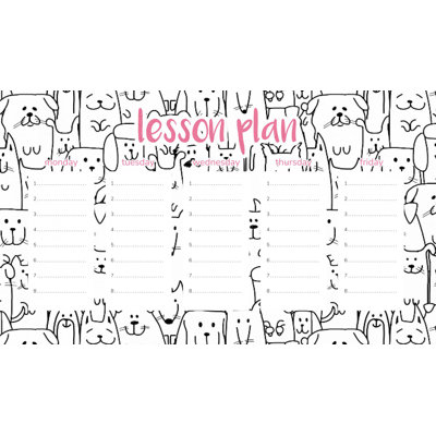 Magnetic Lesson Plan Dog Family