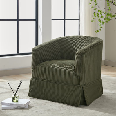 Upholstered Swivel Barrel Chair