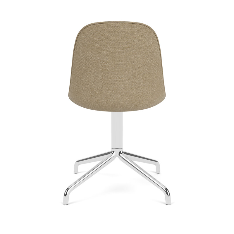 Harbour Swivel Task Chair, Dakar 0842 Black Genuine Leather, Polished Aluminum