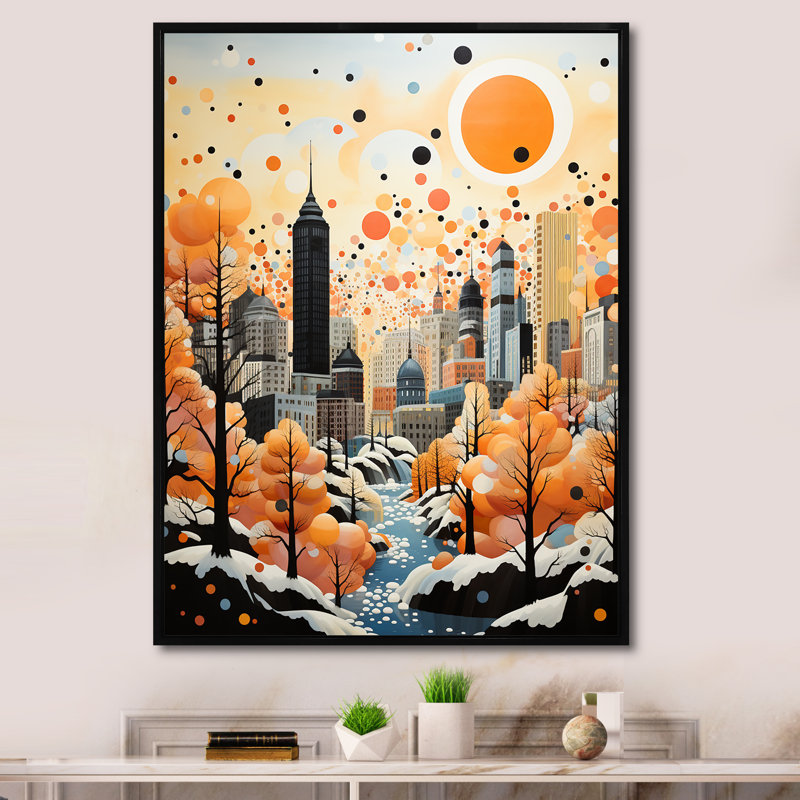 Bulle urbaine, décor urbain, art urbain déco, Cadre flottant noir, 44" H x 34" W