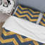 Ensemble de housse de couette Blue Gold Glamour Chevron X - Midcentury-109173284