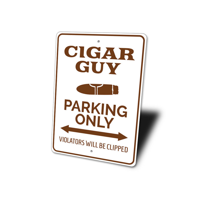 Enseigne de cigare en aluminium, 10" H x 14" W x 0.04" D