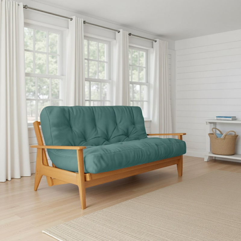 Avryn Futon Sofa Bed Foam Mattress - USA Made, CertiPUR-US Certified, Queen, Sky