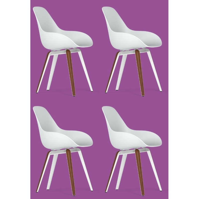 Chaise Slice - ensemble de 4 -, Blanc