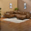 Modern Modular Sectionals, Brown PU Leather 4 Seat 5 Piece, Contemporary Home