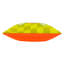 Margarita Indoor / Outdoor Abstract Green Square Throw Cushion