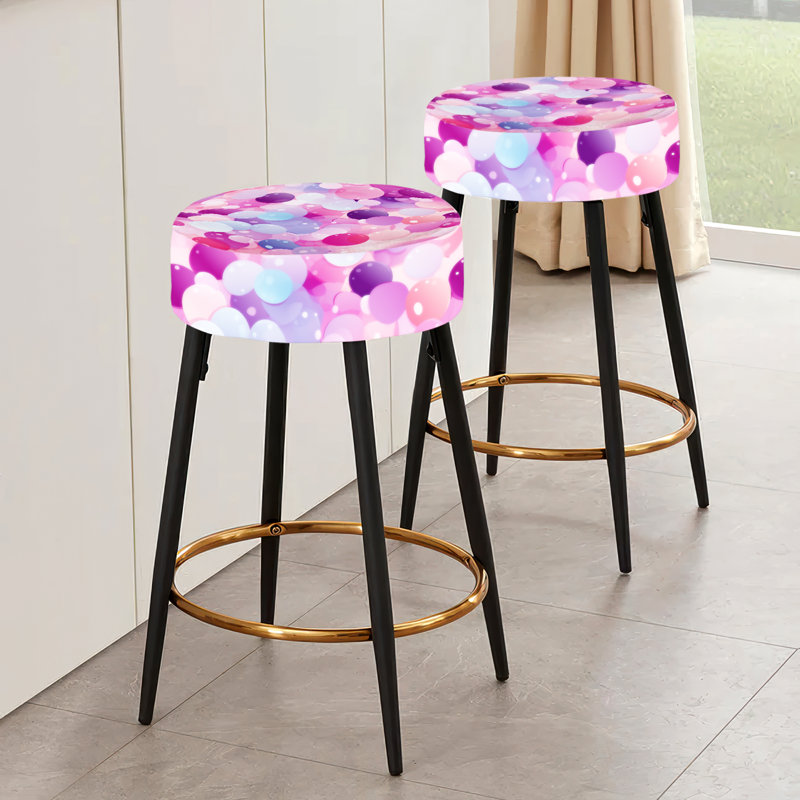 Ensemble de 2 tabourets de bar à pois Poupart