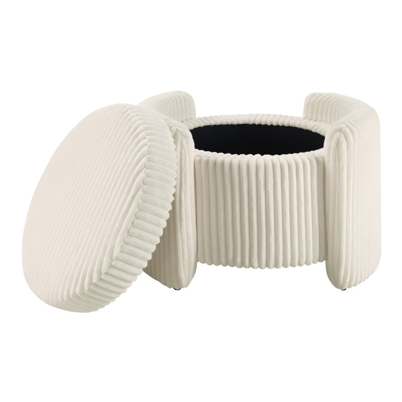 Tessio Storage Ottoman, Beige