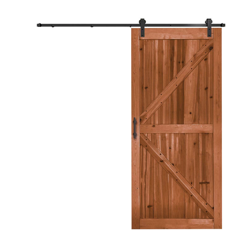 Porte de grange en bois sans finition, 38 po x 84 po