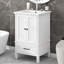 Meuble-lavabo simple 20 po avec comptoir en céramique