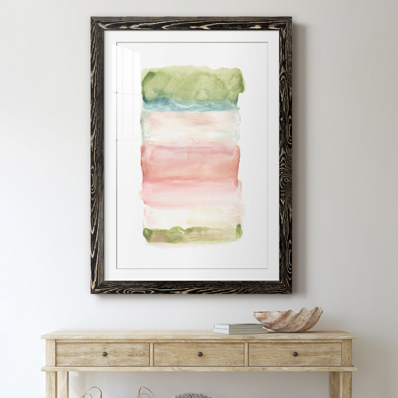 Skye III - Peinture encadrée sur papier, H 31,5 po x l 23,5 po x P 1,5 po, Papier encadré noir