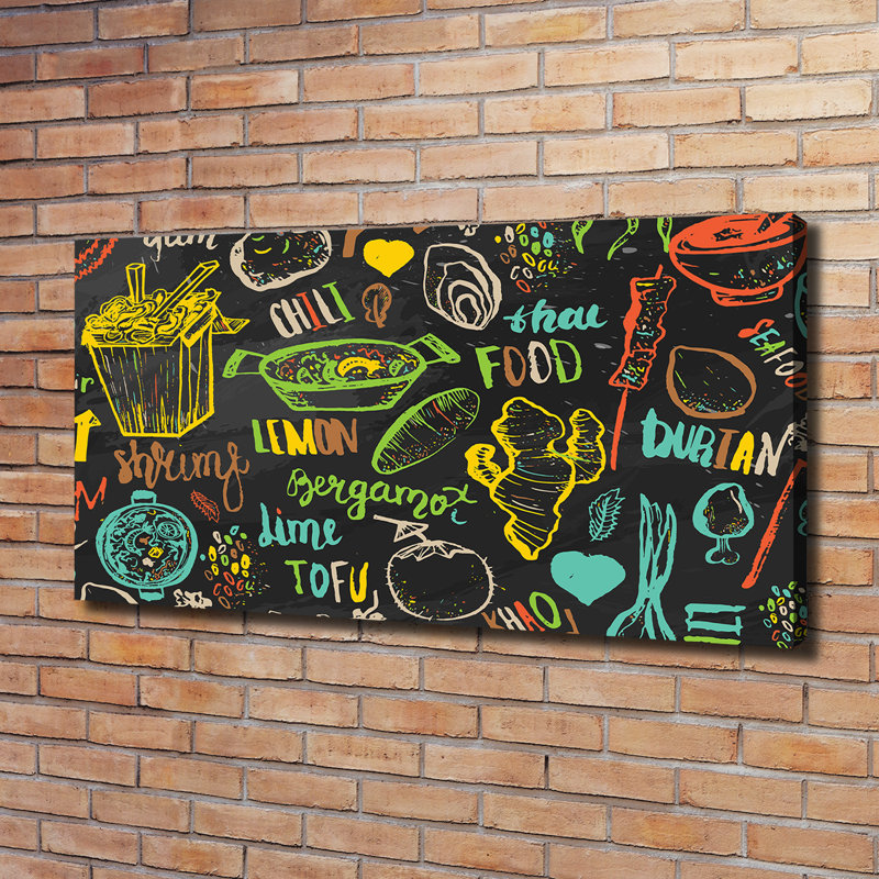 Thai Food - No Frame Print on Canvas