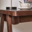Bureau en bois massif avec rangement, table de bureau rustique en noyer de 47 pouces