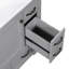 Base de meuble de salle de bain moderne, gris, 6 tiroirs, tablette réglable, meuble-lavabo