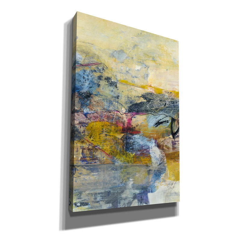 «Textured Triptych II» par Jodi Fuchs, art mural sur toile, H 60 po x l 40 po x P 1,5 po