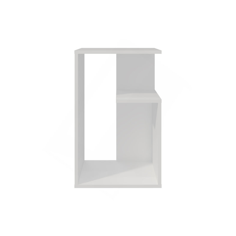 Table d'appoint H 25 po, 1 tablette, Blanc