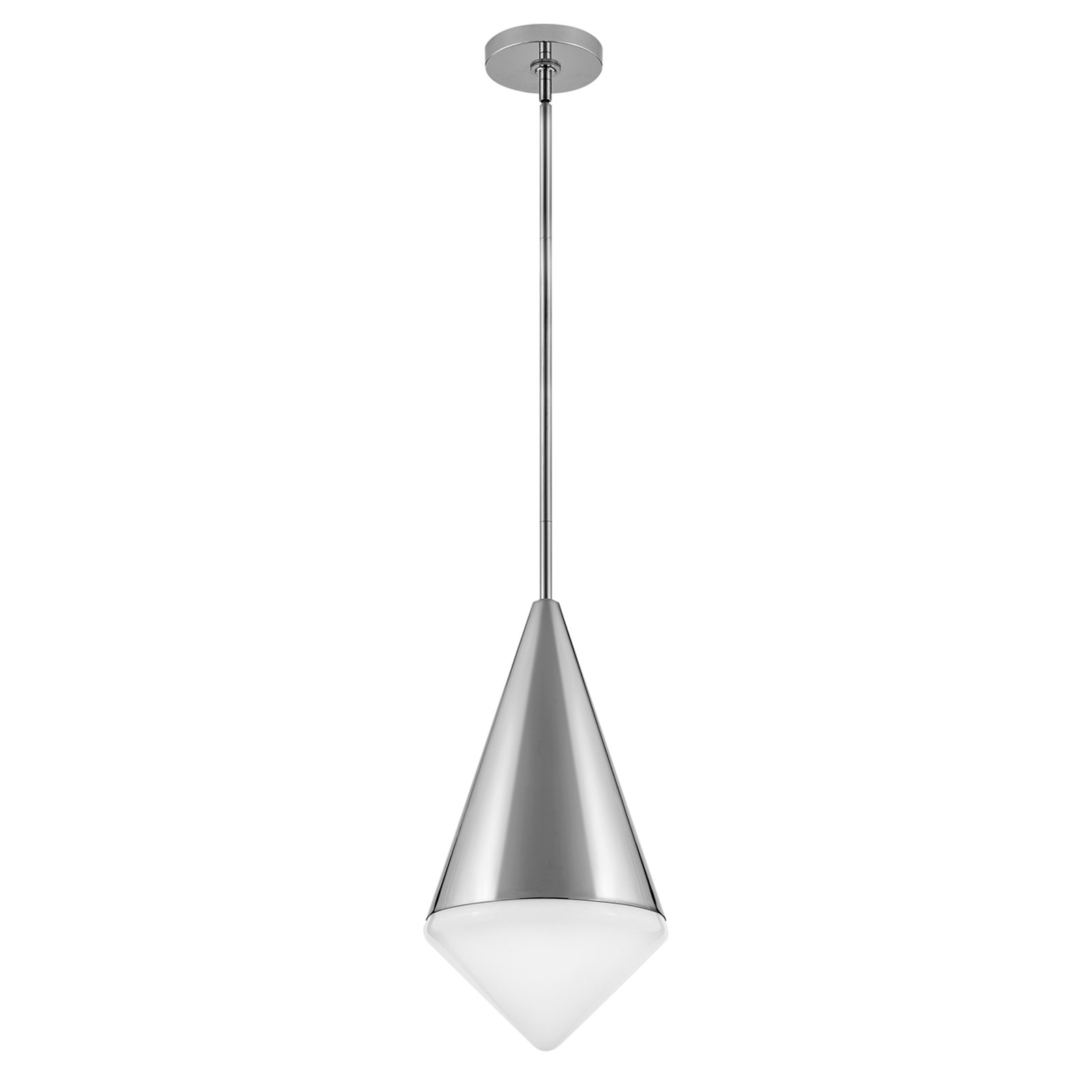 Gilroy Single Light Steel Dimmable Pendant, Polished Nickel