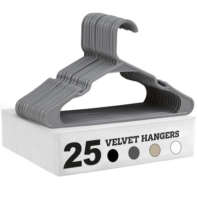 Malieya 25 PACK Plastic Non-Slip Standard Hanger
