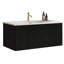 Meuble-lavabo moderne 36 po - Chêne noir brossé rayé, lavabo en céramique blanche, bords améliorés pré-assemblés 36 po: fonctionnalité et style-1676566992-1676567007