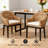 Natural Rattan Upholstered Wood Frame Accent Chair