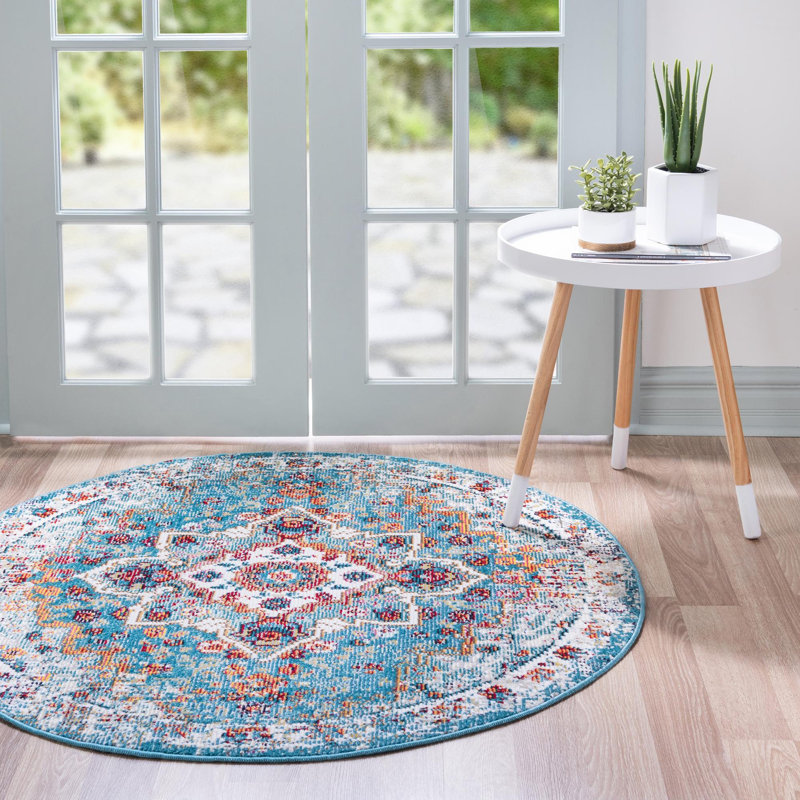 Oriental Indoor Rug, Round 5'3"