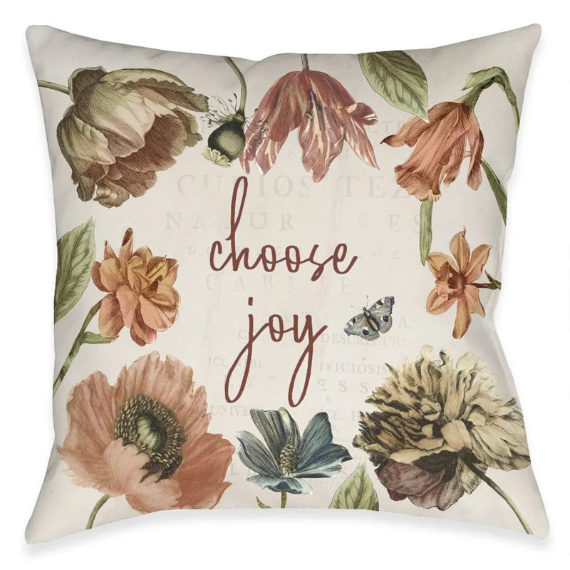 Coussin décoratif rétro Vintage Bloom Joy