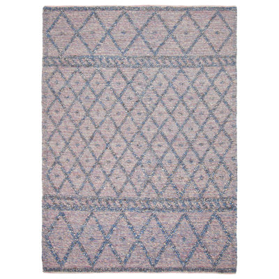 Tapis bleu marine en laine New Age Crisdean