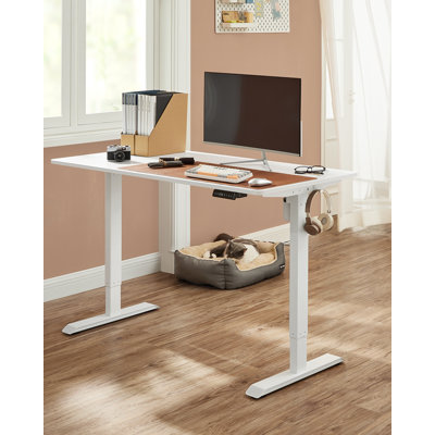 Electric Standing Desk Frame, Without Desktop, Continuous Height Adjustment, Memory Function, Steel