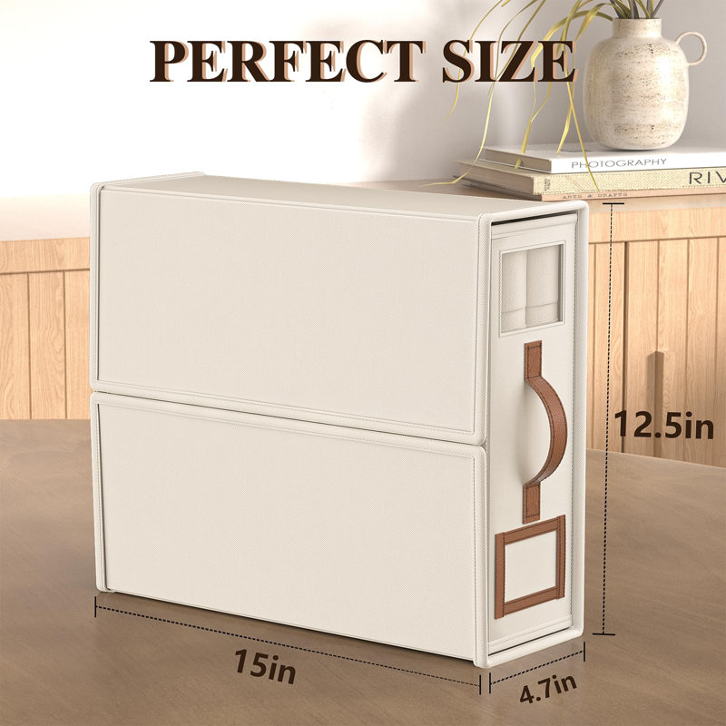 4-Pack Foldable Bedding Storage Bags For Sheets And Pillows, With Window, Beige