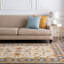 Tapis oriental en laine brun clair touffeté à la main BuckHill-1704868706