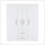Armoire Bariloche, rangement multi-sections avec tringles de suspension, tablettes et 2 tiroirs-1486974179