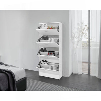 Armoire à chaussures verticale avec portes
