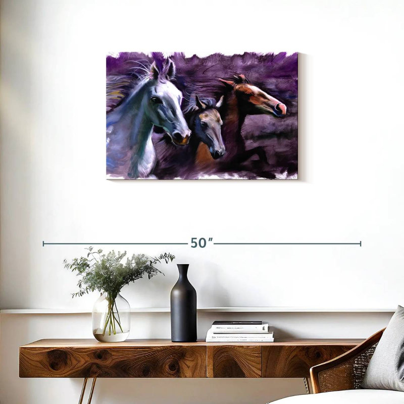 Brampt 3 Horses, 20" H x 30" W