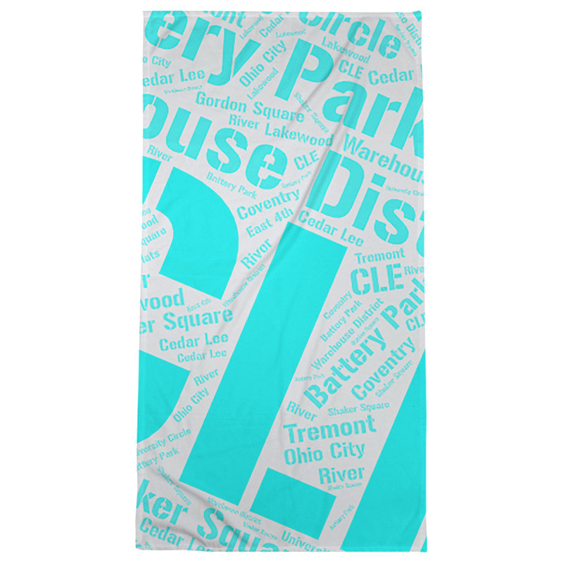 Bath Towel, Cyan, Microfiber, Cleveland