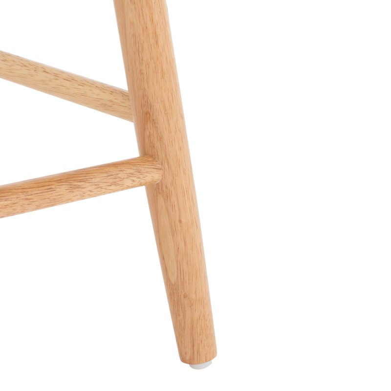 Pratt Counter Stool with Solid Wood Frame, Natural