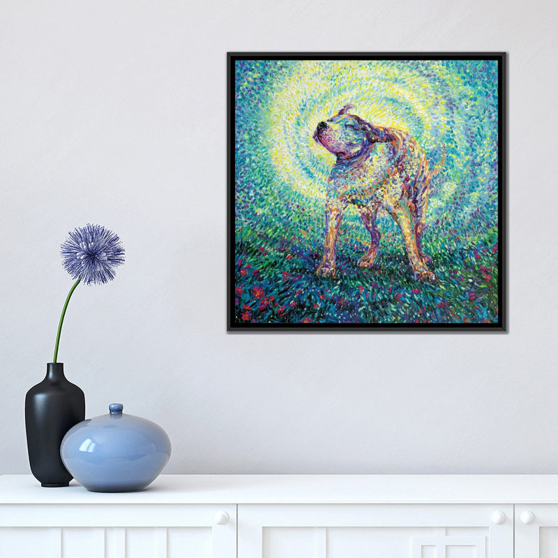 Modern & Contemporary, 18" H x 18" W x 1.5" D, Black Framed Canvas, No Matte