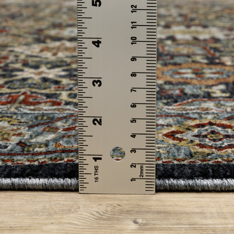 Tapis oriental bleu / brun Hovis, Rectangle 3 pi 3 po x 5 pi