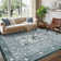 Leaves Floral Machine Washable Area Rug with Rubber Backing for Living Room Modern Non-Slip Dining Room Rug Non-Shedding Rugs for Bedroom