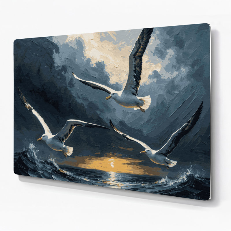 Art mural bleu nautique, 11" H x 14" W